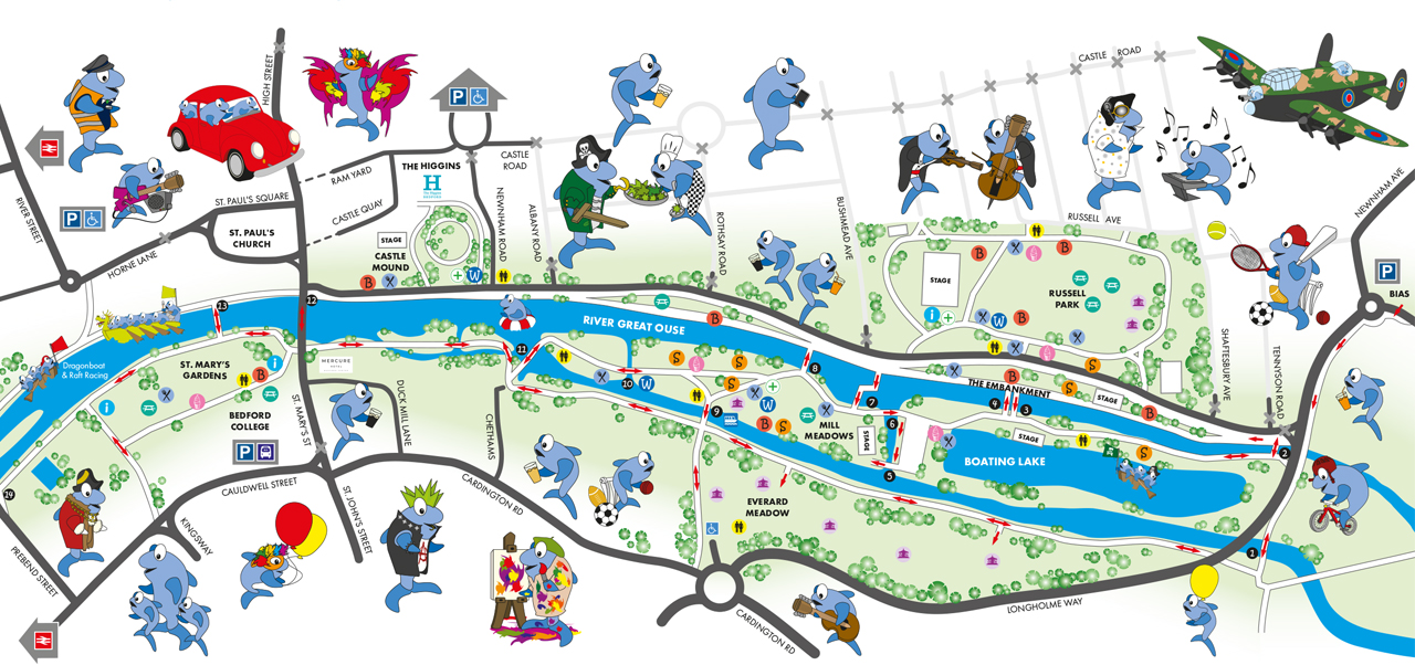 Bedford River Festival Map 2022